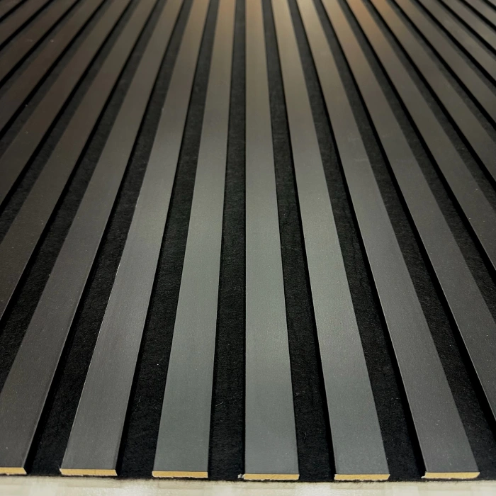 Siyah Esnek Keçeli Slim Duvar Paneli 100cm