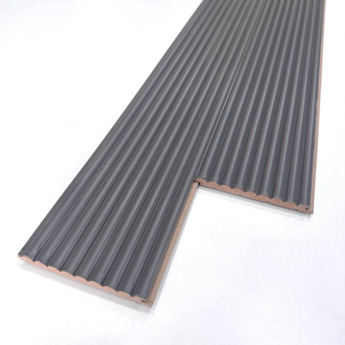 Antrasit MDF Lambri Duvar Paneli Wave 15cm
