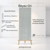 Beyaz-Gri Esnek Keçeli Slim Duvar Paneli 100cm