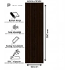 Koyu Ceviz Esnek Keçeli Slim Duvar Paneli 60cm
