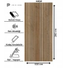 Meşe Esnek Keçeli Slim Duvar Paneli 100cm