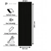 Siyah Esnek Keçeli Slim Duvar Paneli 60cm