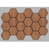 Teak Jr. Hexagon AltıGen Akustik Duvar Paneli
