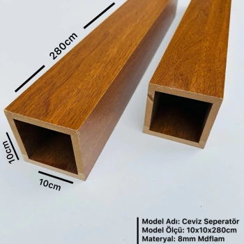 Ceviz 10cm x 10cm x 280cm Seperatör / Bölme