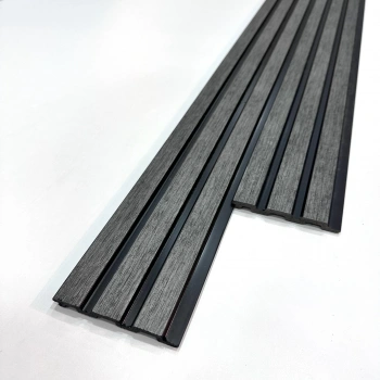 Kırçıllı Gri Luna Polimer Lambri Duvar ve Tavan Kaplama Paneli 12cm