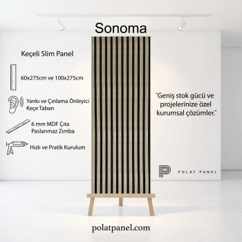 Sonoma Esnek Keçeli Slim Duvar Paneli 60cm