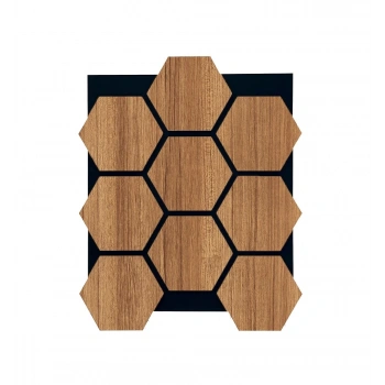 Teak Hexagon AltıGen Akustik Duvar Paneli