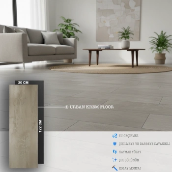 Urban Krem Floor SPC Zemin Kaplama (2,23 m²)