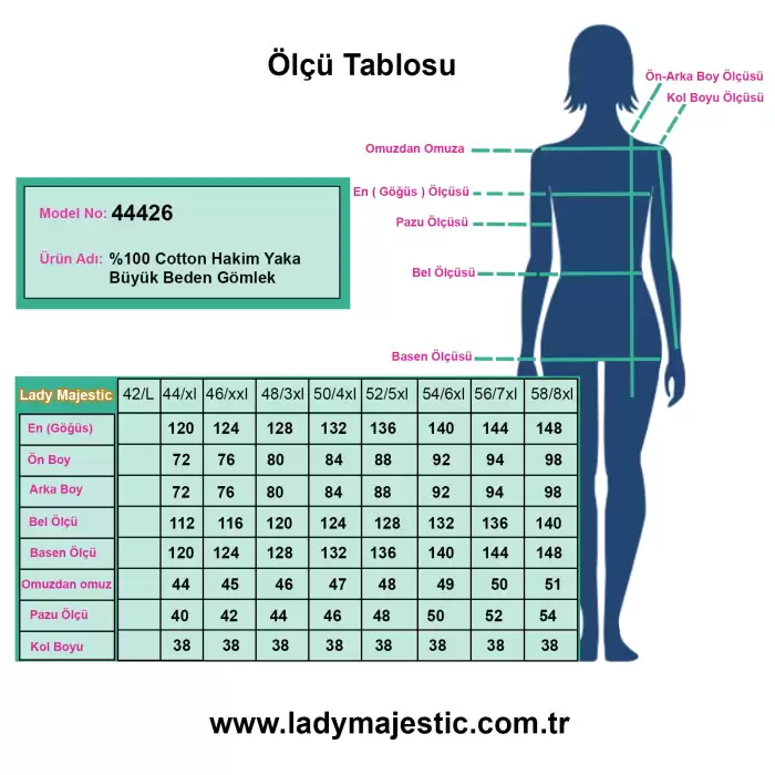%100 Cotton Hakim Yaka Büyük Beden Kadın Müslim Kumaş Gömlek