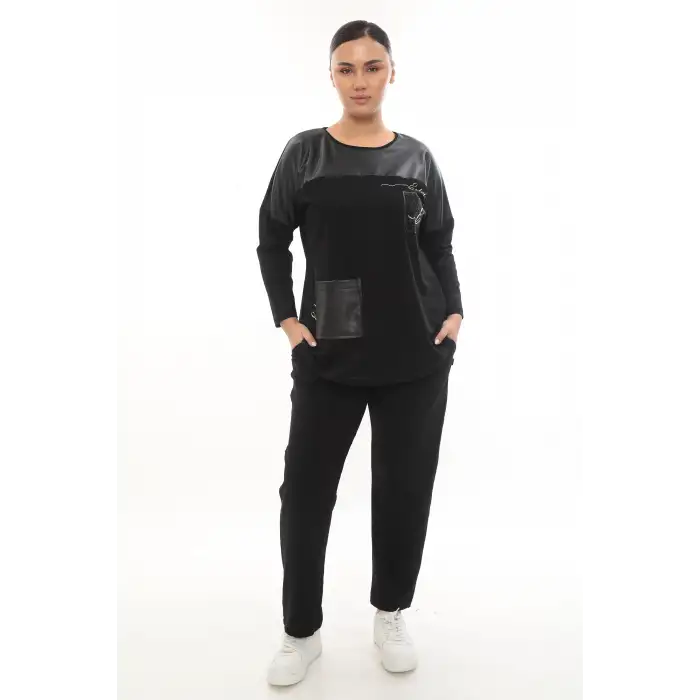 Rahat Kalıp Büyük Beden Kadın Cotton Eşofman Altı