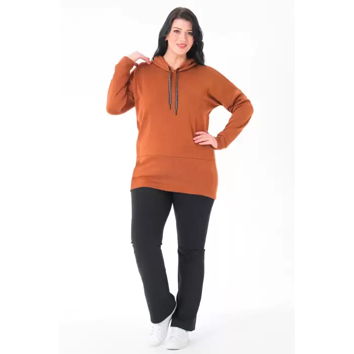 Büyük Beden Kapüşonlu Sweatshirt