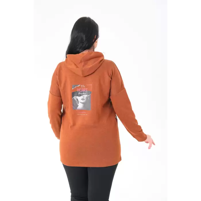 Büyük Beden Kapüşonlu Sweatshirt