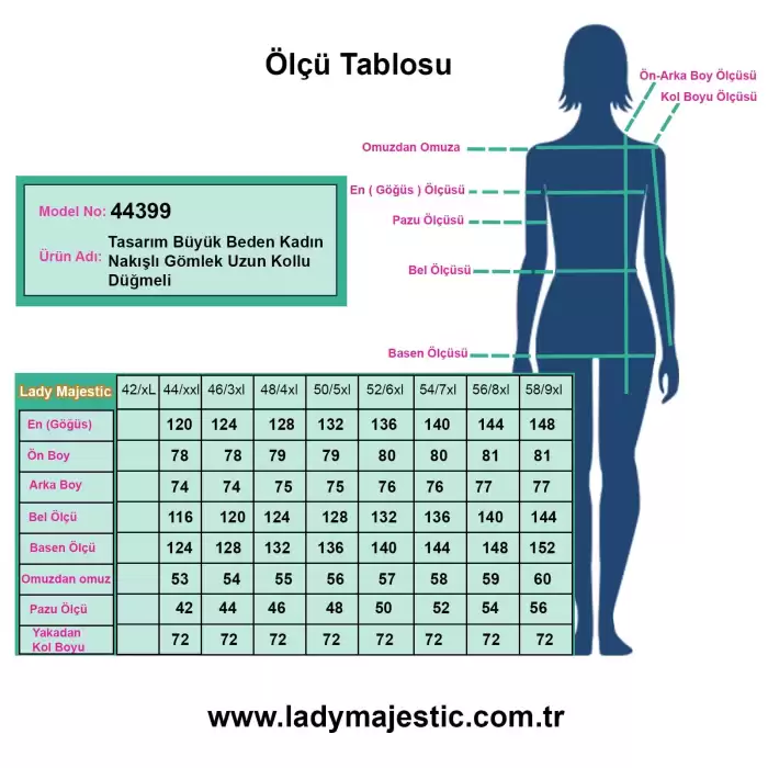 Tasarım Büyük Beden Kadın Nakışlı Gömlek Uzun Kollu Düğmeli Rahat Şık Kombinlere Uygun