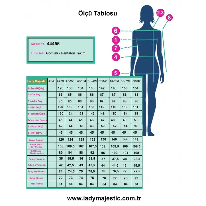 Viskon Kumaş Büyük Beden Desenli İkili Takım