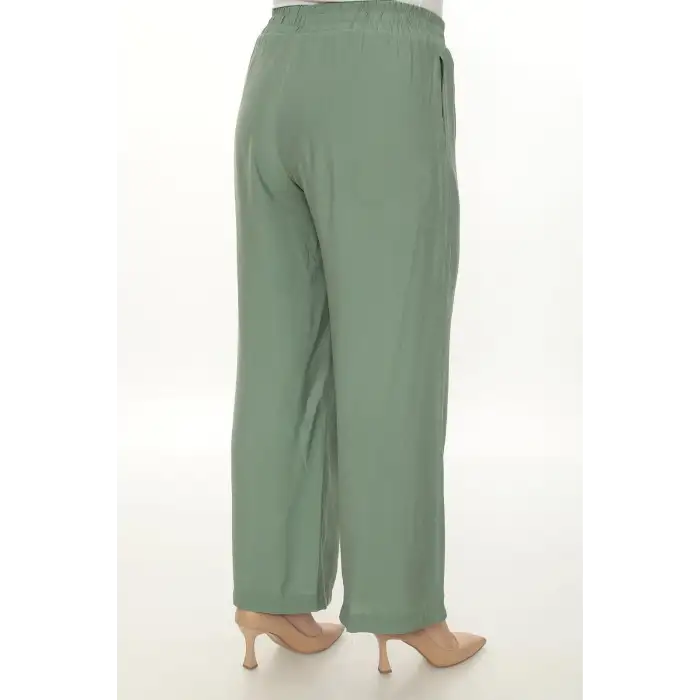 Kadın Beli Lastikli Rahat Kesim Pantolon – Günlük Şık ve Konforlu