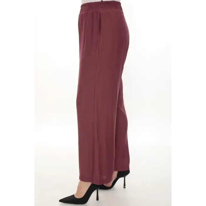 Kadın Beli Lastikli Rahat Kesim Pantolon – Günlük Şık ve Konforlu