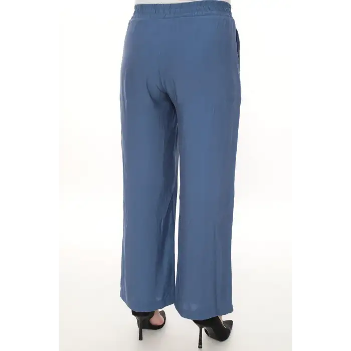 Kadın Beli Lastikli Rahat Kesim Pantolon – Günlük Şık ve Konforlu