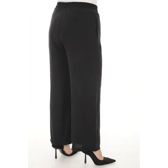 Kadın Beli Lastikli Rahat Kesim Pantolon – Günlük Şık ve Konforlu