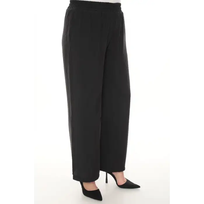 Kadın Beli Lastikli Rahat Kesim Pantolon – Günlük Şık ve Konforlu