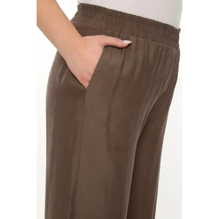 Kadın Beli Lastikli Rahat Kesim Pantolon – Günlük Şık ve Konforlu