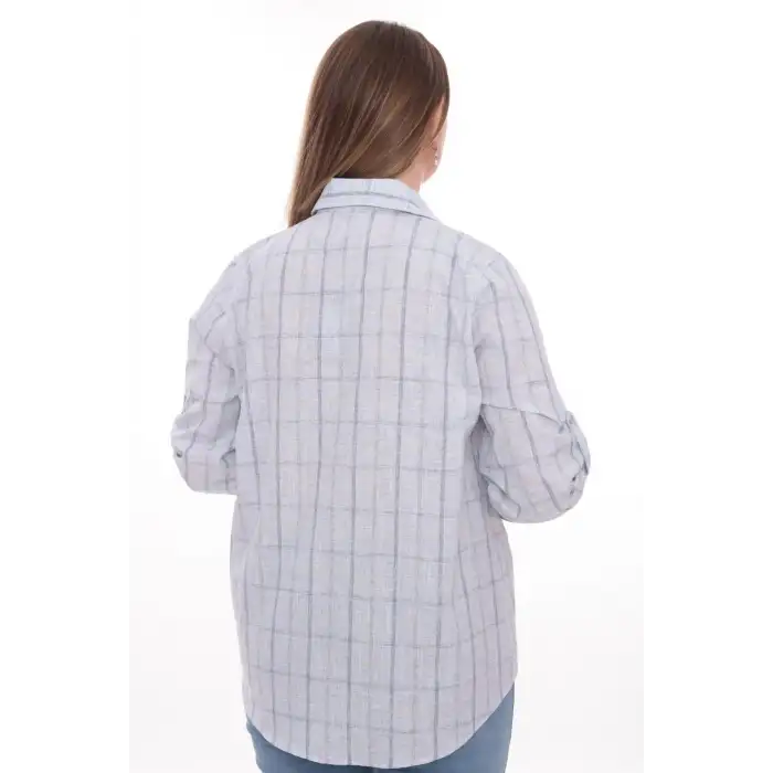 Rahat Kalıp Büyük Beden Cotton Cepli Gömlek