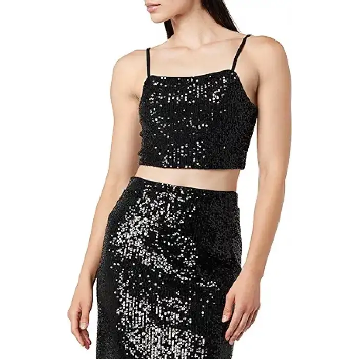 Payetli Uzun Kalem Etek 80 cm