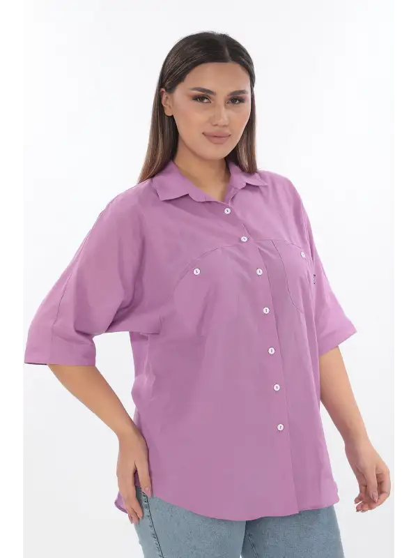 %100 Cotton Büyük Beden Gömlek