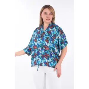 Kadın Hakim Yaka Desenli Gömlek