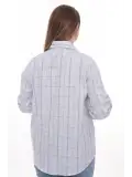 Rahat Kalıp Büyük Beden Cotton Cepli Gömlek