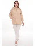 Büyük Beden %100 Cotton Kapüşonlu Hırka – Rahat ve Şık Tasarım - 44462