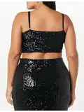 Payetli Uzun Kalem Etek 80 cm