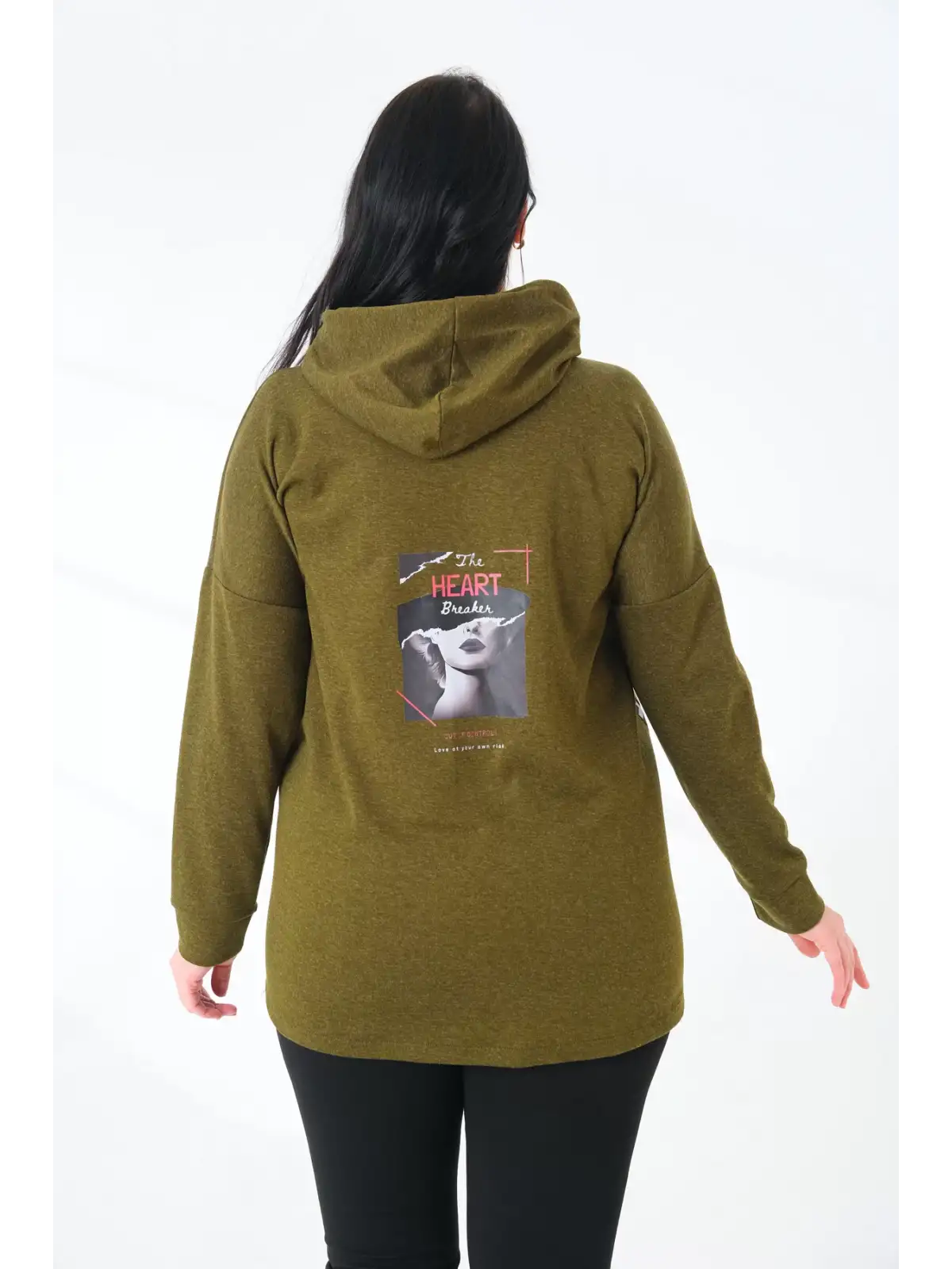 Kapüşonlu Büyük Beden Sweatshirt