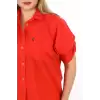 %100 Cotton Yazlık Organik Büyük Beden Kadın Gömlek
