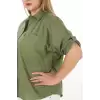 %100 Cotton Yazlık Organik Büyük Beden Kadın Gömlek