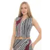 %100 Cotton Desenli Yelek