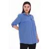 %100 Cotton Büyük Beden Natural Gömlek