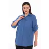%100 Cotton Büyük Beden Natural Gömlek
