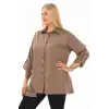 1. Kalite Cotton Büyük Beden Kadın Gömlek