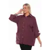 1. Kalite Cotton Büyük Beden Kadın Gömlek