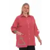 1. Kalite Cotton Büyük Beden Kadın Gömlek