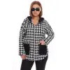 Büyük Beden Kapüşonlu Fermuarlı Sweatshirt Hırka | 44-58 Beden