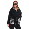Büyük Beden Kapüşonlu Fermuarlı Sweatshirt Hırka | 44-58 Beden