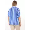 Yarasa Kol %100 Viskon Rahatlığı Büyük Beden Kadın Renkli Desenli Gömlek