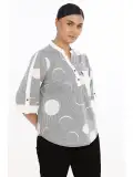 Hakim Yaka Kadın Truvakar Kol Bluz