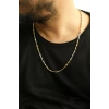 Asil 14 Ayar Gold Beyaz Erkek Altın Zincir Kolye ZNC824