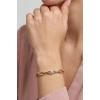 Minimal Taşlı Zincir Altın Bileklik