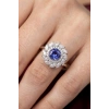 2.41 Ct. Mavi Taşlı Pırlanta Yüzük
