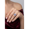 2.41 Ct. Mavi Taşlı Pırlanta Yüzük