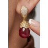 23.51 Ct. Drop Model Pırlanta Küpe