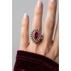 3.38 Ct. Kırmızı Taşlı Elmas Küpe